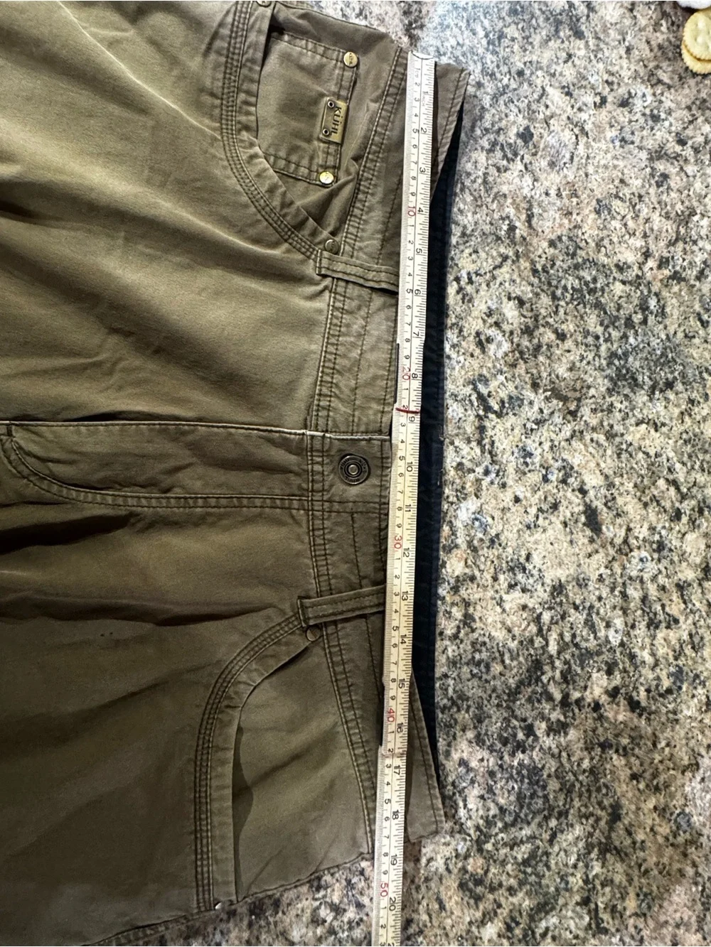 KUHL Revolver Pants Men 38x30 khakis Brown Hiking Outdoor Cargo Vintage Patina